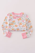 Load image into Gallery viewer, Pink pumpkin bamboo pajamas set
