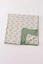Load image into Gallery viewer, Green duck print bamboo blanket
