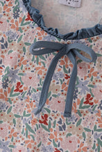 Load image into Gallery viewer, Blue floral print ruffle mom dress
