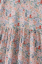 Load image into Gallery viewer, Blue floral print ruffle mom dress
