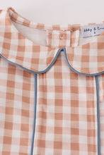 Load image into Gallery viewer, Orange gingham pants set
