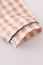 Load image into Gallery viewer, Orange gingham pants set
