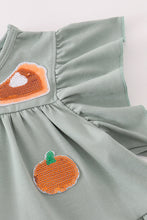 Load image into Gallery viewer, Sage pumpkin cake sequin tiered ruffle dress
