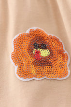 Load image into Gallery viewer, Cream turkey sequin tiered ruffle dress

