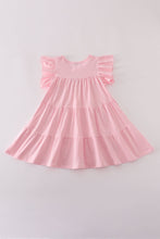 Load image into Gallery viewer, Pink turkey pumpkin sequin tiered ruffle dress
