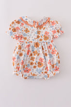Load image into Gallery viewer, Floral print smocked ruffle bubble

