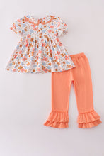 Load image into Gallery viewer, Floral print smocked ruffle pants set
