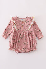 Load image into Gallery viewer, Floral corduroy lace ruffle bubble
