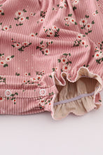 Load image into Gallery viewer, Floral corduroy lace ruffle bubble
