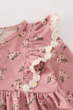 Load image into Gallery viewer, Floral corduroy lace ruffle pants set
