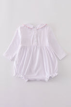Load image into Gallery viewer, Pink bow smocked bubble

