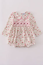 Load image into Gallery viewer, Pink rose hand smocked bubble
