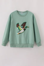 Load image into Gallery viewer, Sage duck sequin mom&amp;me top
