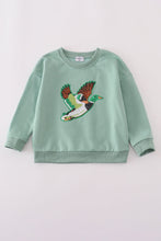 Load image into Gallery viewer, Sage duck sequin mom&amp;me top
