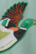 Load image into Gallery viewer, Sage duck sequin mom&amp;me top
