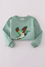 Load image into Gallery viewer, Sage duck sequin mom&amp;me top
