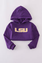 Load image into Gallery viewer, LSU glitter hoodie top
