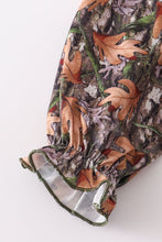 Load image into Gallery viewer, Forest hunting deer embroidery ruffle romper
