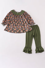 Load image into Gallery viewer, Forest hunting deer embroidery ruffle pants set
