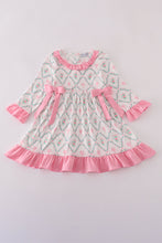 Load image into Gallery viewer, Pink golf print ruffle dress
