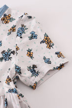 Load image into Gallery viewer, Blue floral print bamboo dress
