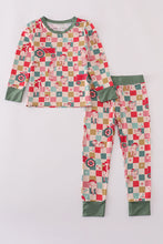 Load image into Gallery viewer, Checkered bamboo 2pc pajamas set
