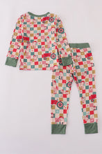 Load image into Gallery viewer, Checkered bamboo 2pc pajamas set
