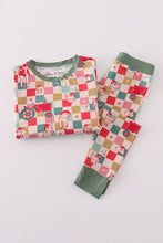 Load image into Gallery viewer, Checkered bamboo 2pc pajamas set
