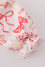 Load image into Gallery viewer, Red bow smocked bubble

