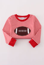 Load image into Gallery viewer, Red football applique top
