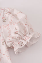 Load image into Gallery viewer, Pink floral print ruffle bloomer set

