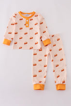 Load image into Gallery viewer, Cream sweet as pie print pajamas set

