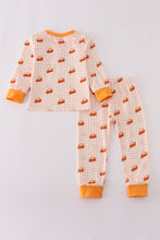 Load image into Gallery viewer, Cream sweet as pie print pajamas set
