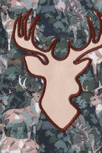 Load image into Gallery viewer, Camouflage hunting deer applique ruffle bubble

