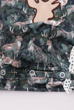Load image into Gallery viewer, Camouflage hunting deer applique ruffle bubble
