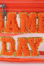 Load image into Gallery viewer, Orange GAME DAY french knot single-shoulder bag
