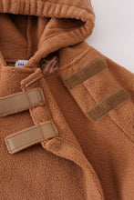 Load image into Gallery viewer, Brown bow fleece velcro hoodie
