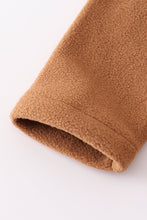 Load image into Gallery viewer, Brown bow fleece velcro hoodie
