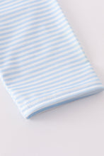 Load image into Gallery viewer, Blue turkey embroidery stripe pants set
