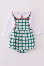 Load image into Gallery viewer, Green plaid bubble set
