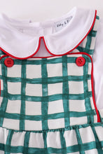 Load image into Gallery viewer, Green plaid bubble set
