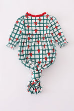 Load image into Gallery viewer, Green bow plaid ruffle gown
