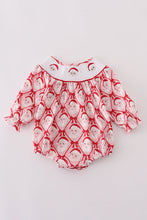Load image into Gallery viewer, Red santa claus smocked bubble
