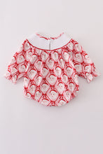 Load image into Gallery viewer, Red santa claus smocked bubble

