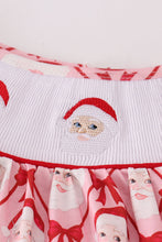 Load image into Gallery viewer, Red santa claus smocked ruffle pants set
