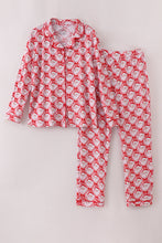 Load image into Gallery viewer, Red santa claus print bamboo mom pajamas  pants set
