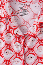 Load image into Gallery viewer, Red santa claus print bamboo mom pajamas  pants set
