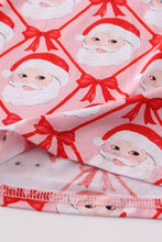 Load image into Gallery viewer, Red santa claus bamboo pajamas ruffle pants set
