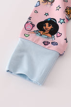 Load image into Gallery viewer, Pink princess bamboo pajamas romper
