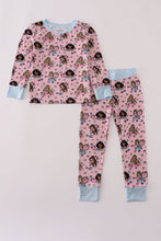 Load image into Gallery viewer, Pink princess bamboo pajamas set
